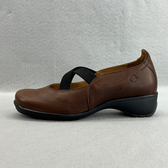 Dromedaris Tracy 2 Leather Mary Jane Low Block Heel Shoe-Brown-Women Size 37-NEW - Picture 3 of 14